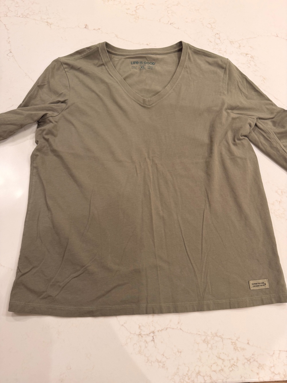 Life Is Good Long Sleeve Crusher Tee – Sage Green – Women’s XL - Picture 2 of 7